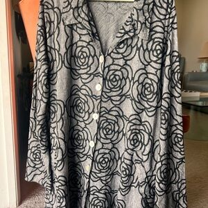 Flax Black and Gray Linen Shirt